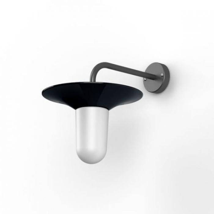 Mattglas schwarz emailliert